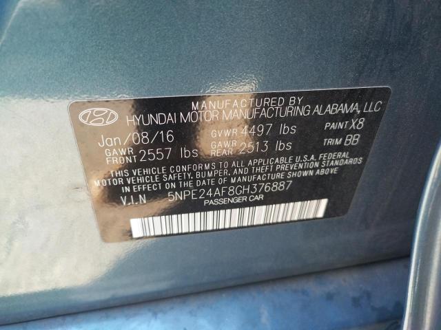 2016 HYUNDAI SONATA SE 5NPE24AF8GH376887