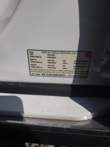 2015 TESLA MODEL S 85 5YJSA1H29FF087974
