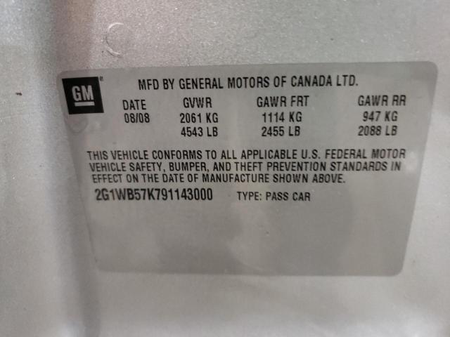 2G1WB57K791143000 Chevrolet Impala Ls 2009. Фото: 9