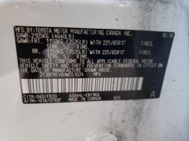 2T3BFREV6HW551024 Toyota Rav4 Le 2017. Фото: 9