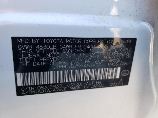 JTHBF1D25E5041497 Lexus Is 250 2014. Фото: 9