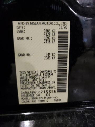 1N4BL4BV2LC215856 Nissan Altima S 2020. Фото: 9