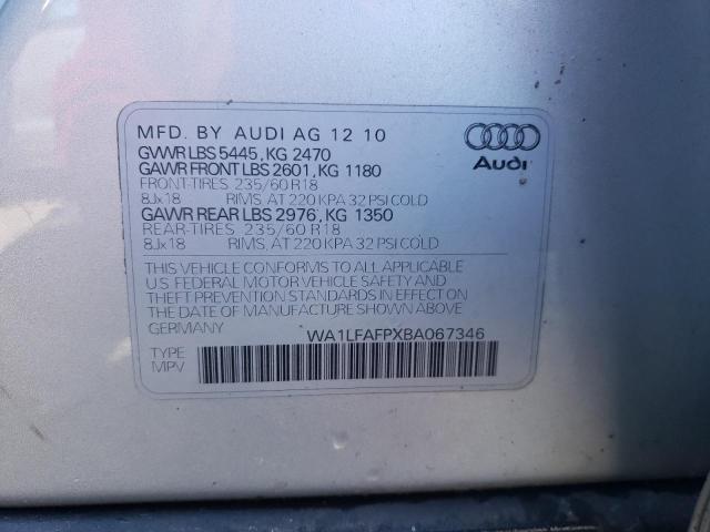 WA1LFAFPXBA067346 Audi Q5 Premium 2011. Фото: 9