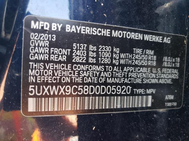 5UXWX9C58D0D05920 2013 BMW X3, photo no. 10