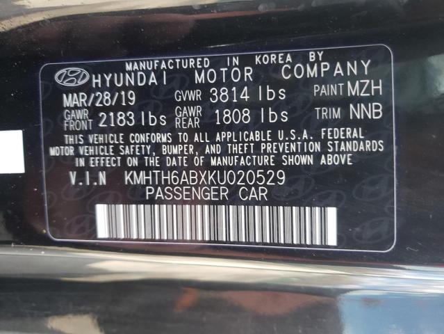 2019 HYUNDAI VELOSTER T KMHTH6ABXKU020529
