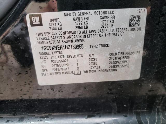 1GCVKNEH1HZ189955 Chevrolet Silverado 2017. Фото: 9