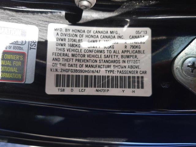 2HGFG3B59DH516747 Honda Civic Lx 2013. Фото: 9