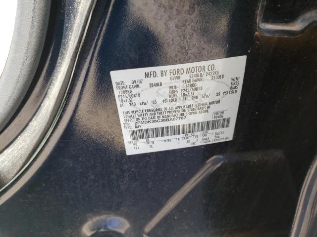 2FMDK38C38BA07767 Ford Edge Sel 2008. Фото: 9