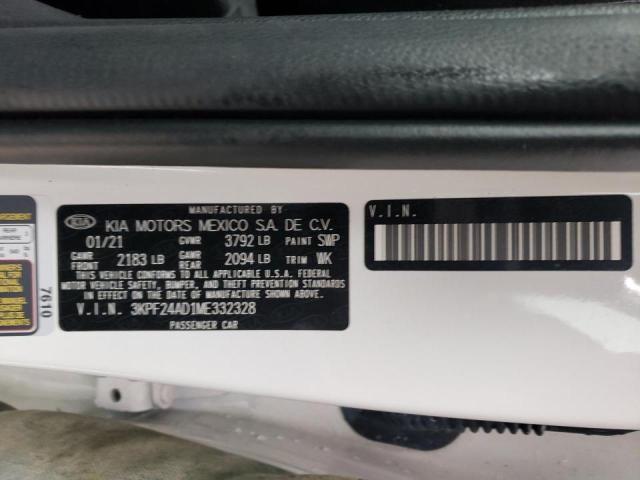 2021 KIA FORTE FE 3KPF24AD1ME332328