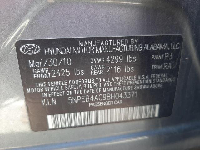 5NPEB4AC9BH043371 Hyundai Sonata Gls 2011. Фото: 9