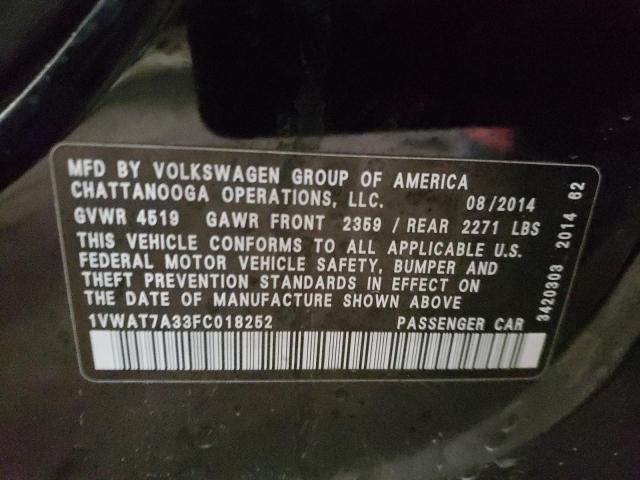 2015 VOLKSWAGEN PASSAT S 1VWAT7A33FC018252
