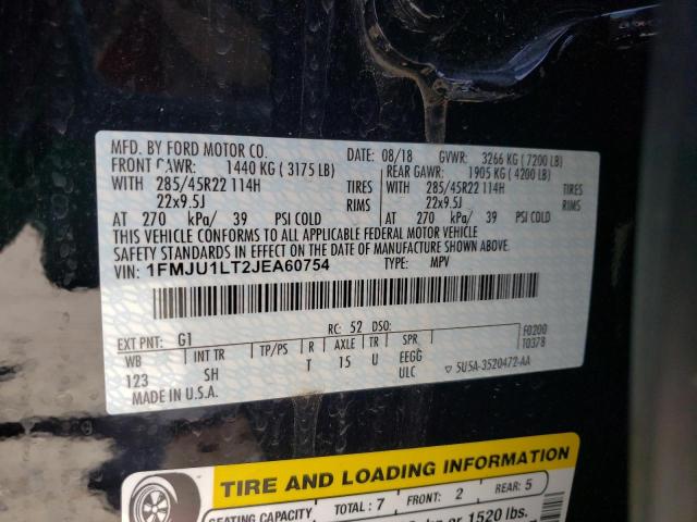 1FMJU1LT2JEA60754 Ford Expedition 2018. Фото: 9