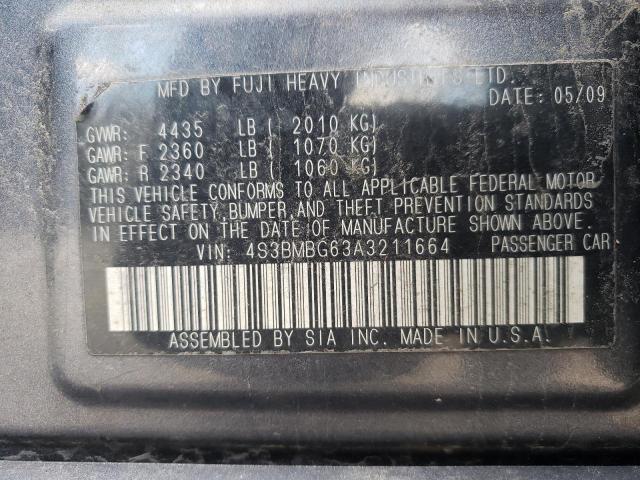 4S3BMBG63A3211664 Subaru Legacy 2.5 2010. Фото: 9