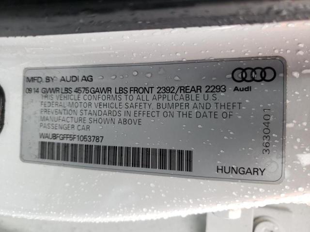 2015 AUDI S3 PREMIUM WAUBFGFF5F1053787