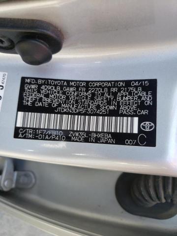 2015 TOYOTA PIRUS JTDKN3DP5F3074251