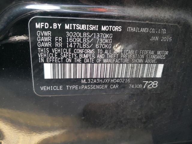 2015 MITSUBISHI MIRAGE DE ML32A3HJXFH040216