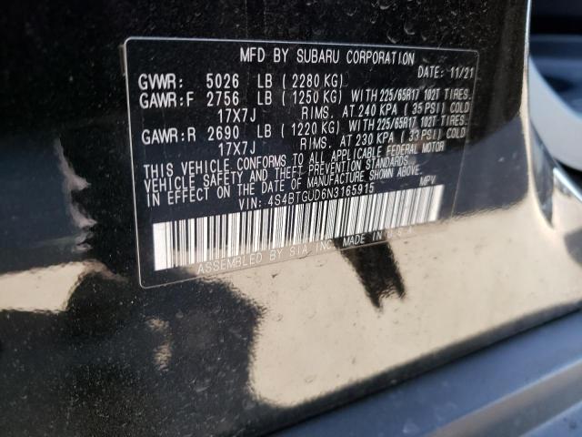 2022 SUBARU OUTBACK WI 4S4BTGUD6N3165915