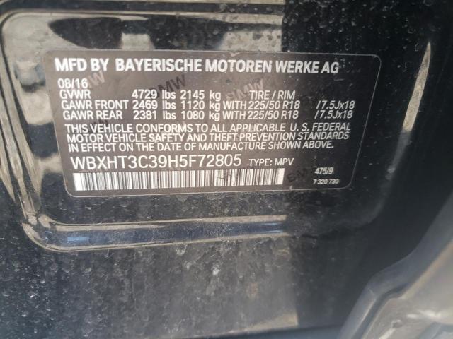 2017 BMW X1 XDRIVE2 WBXHT3C39H5F72805