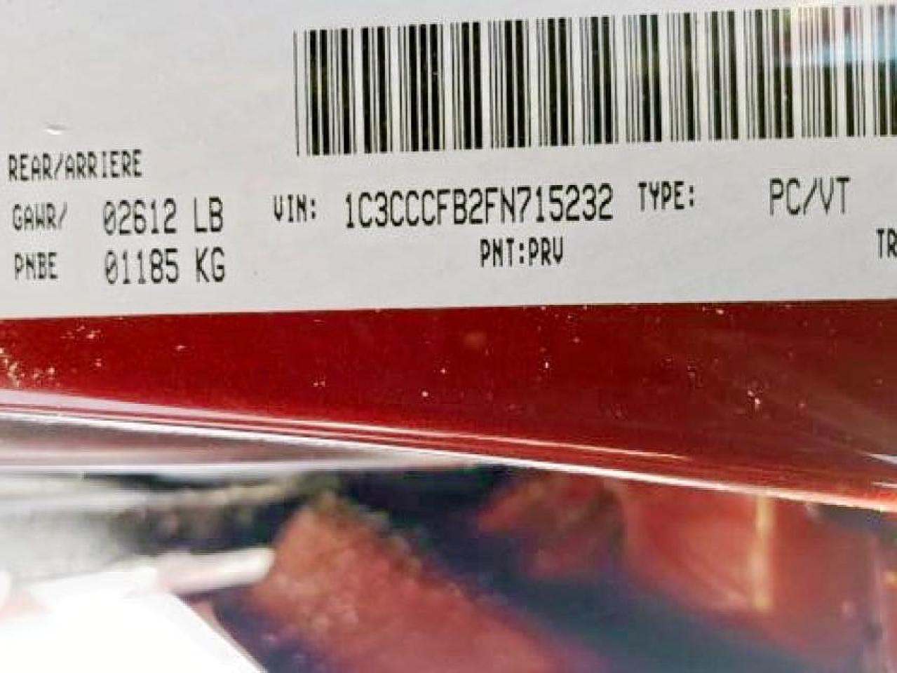 2015 Chrysler 200 Lx VIN: 1C3CCCFB2FN715232 Lot: 79013154