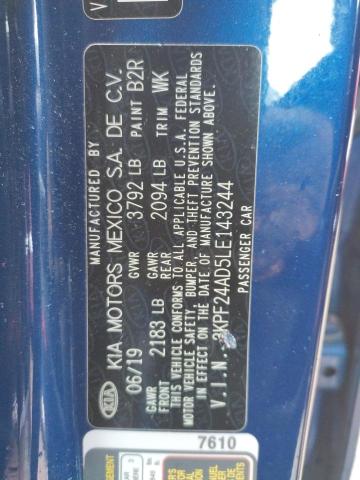 2020 KIA FORTE FE 3KPF24AD5LE143244