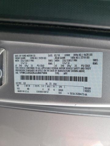 2018 FORD ESCAPE SE 1FMCU0GD8JUB67089