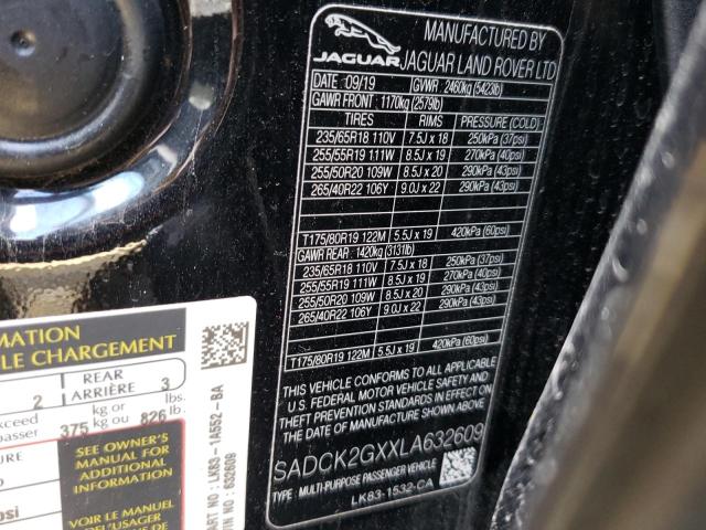 SADCK2GXXLA632609 Jaguar F-Pace Pre 2020. Фото: 9