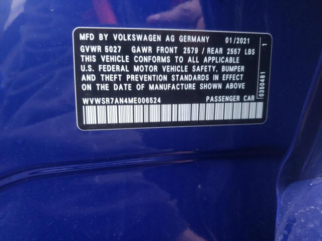 2021 VOLKSWAGEN ARTEON SEL WVWSR7AN4ME006524