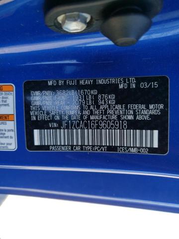 2015 SUBARU BRZ 2.0 LI JF1ZCAC16F9605918
