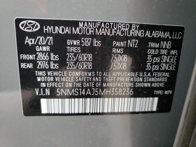 2021 HYUNDAI SANTA FE S 5NMS14AJ5MH358236