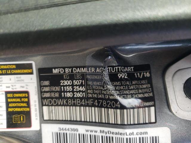 WDDWK8HB4HF478204 Mercedes-Benz C 63 Amg-S 2017. Фото: 9