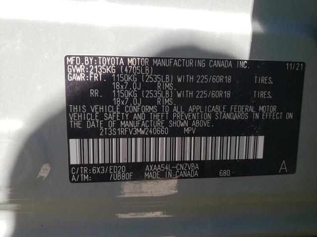 2021 TOYOTA RAV4 TRD O 2T3S1RFV3MW240660