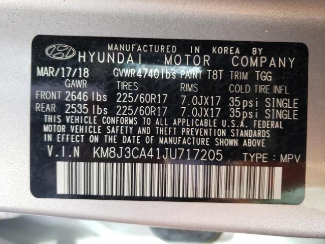 2018 HYUNDAI TUCSON SEL KM8J3CA41JU717205