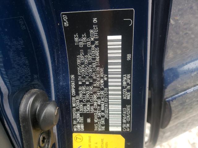JTEGD21A170171318 Toyota Highlander 2007. Фото: 9
