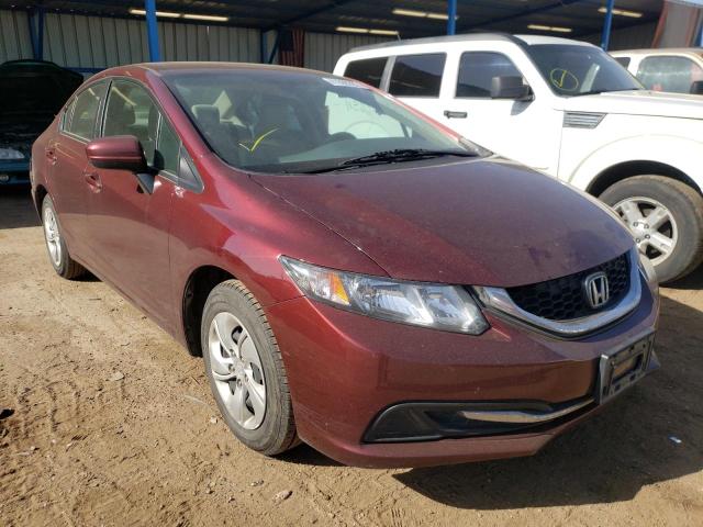 Salvage cars for sale from Copart Colorado Springs, CO: 2014 Honda Civic LX