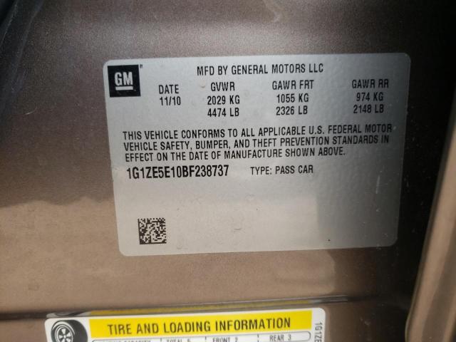 1G1ZE5E10BF238737 Chevrolet Malibu Ltz 2011. Фото: 9