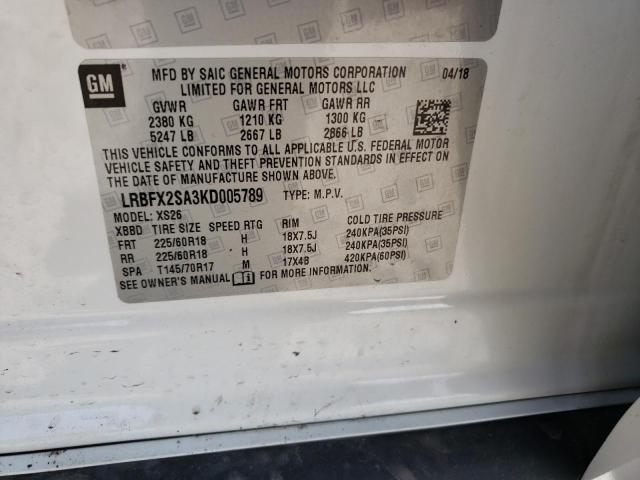 2019 BUICK ENVISION E LRBFX2SA3KD005789
