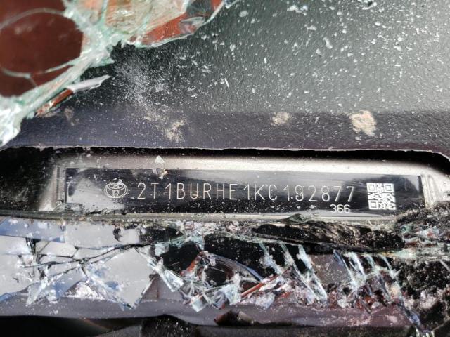 2019 TOYOTA COROLLA L 2T1BURHE1KC192877
