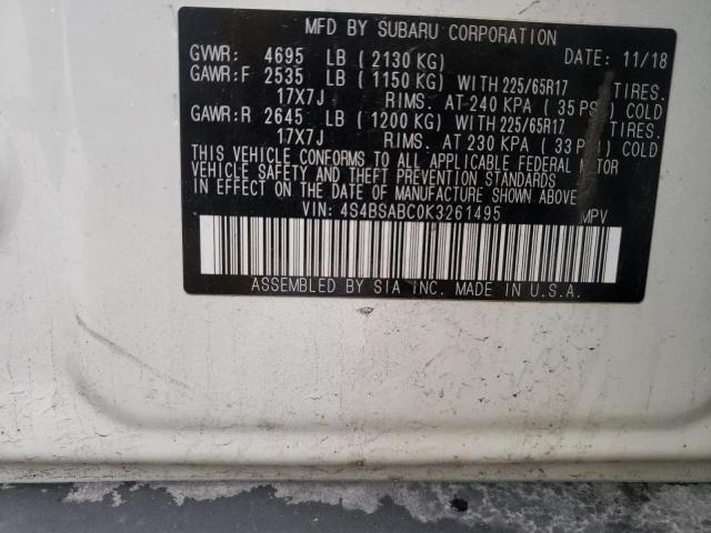 4S4BSABC0K3261495 Subaru Outback 2.5i
