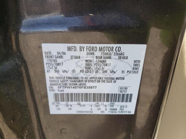 1FTPW14576FB35877 Ford F150 Super 2006. Фото: 9