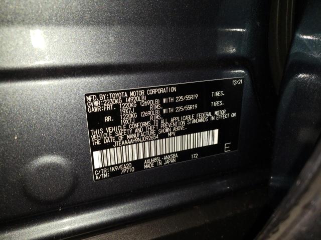 2022 TOYOTA VENZA JTEAAAAH9NJ092654