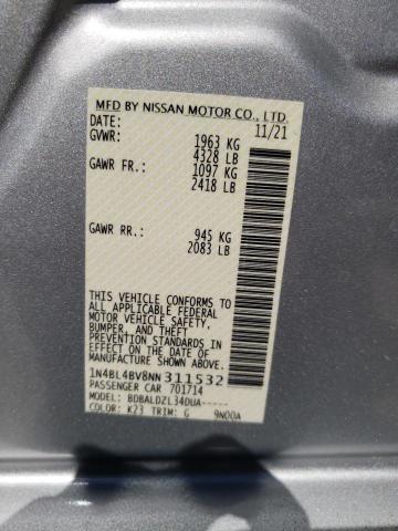 1N4BL4BV8NN311532 Nissan Altima 2022. Фото: 9