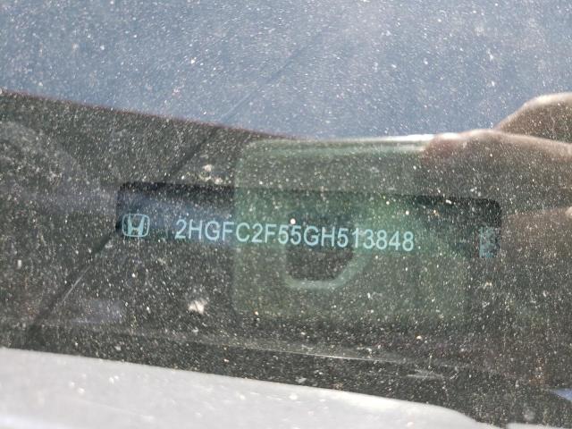 2HGFC2F55GH513848 Honda Civic Lx 2016. Фото: 9