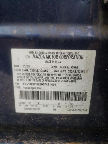 1YVHP81H295M51491 Mazda 6 I 2009. Фото: 9