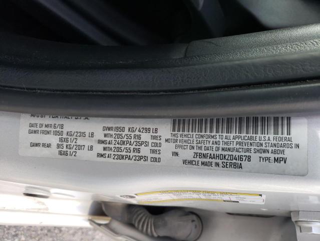 2019 FIAT 500L POP ZFBNFAAH0KZ041678