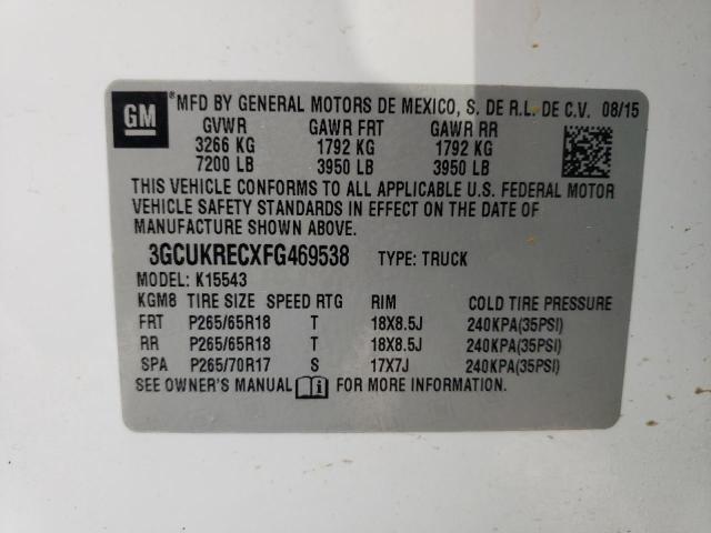 2015 CHEVROLET SILVERADO 3GCUKRECXFG469538