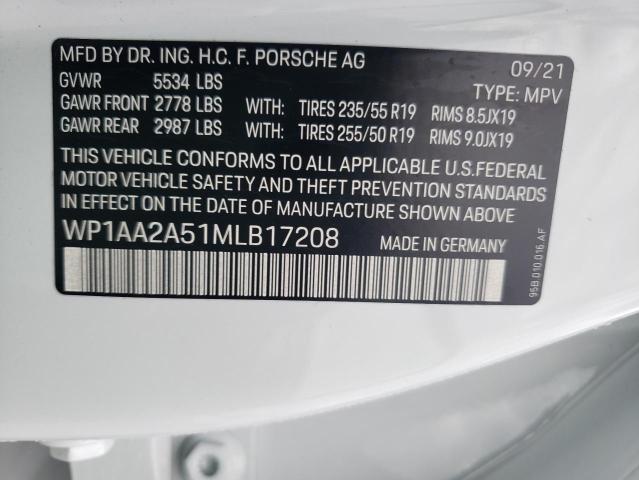 2021 PORSCHE MACAN WP1AA2A51MLB17208