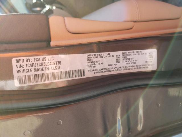 1C4RJECG3LC409770 Jeep Grand Cher 2020. Фото: 9