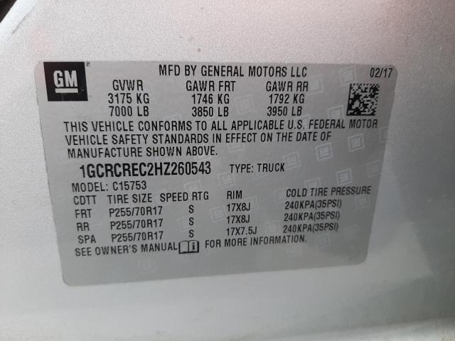 2017 CHEVROLET SILVRDO LT 1GCRCREC2HZ260543