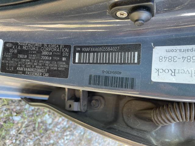 KNAFX4A68G5584027 Kia Forte Lx 2016. Фото: 9