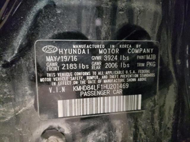 2017 HYUNDAI ELANTRA SE KMHD84LF1HU201469
